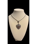 Sacred Heart Pendant Necklace Silver Enamel Jewelry Accessories Women Me... - $16.98