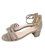 Pretty Ballerinas Cassie Rose Gold Glitter Heeled Sandals SZ 36 EU NIB $329 - £77.19 GBP