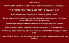 Fits SR 1911 Ruger 45 ACP 9/45 With Rail 4.25”BBL Leather Shoulder Holster #7391 image 11