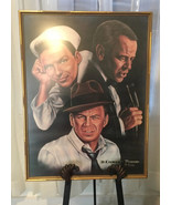 Three Faces Of Frank Sinatra  Framed Painting  Debra Colburn Rouen 7/198... - €113,51 EUR