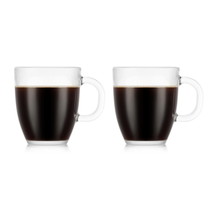 Bodum 2 pk Single Wall Bistro Mugs, Tempered Glass Clear(D0102H5444P.) - £27.34 GBP