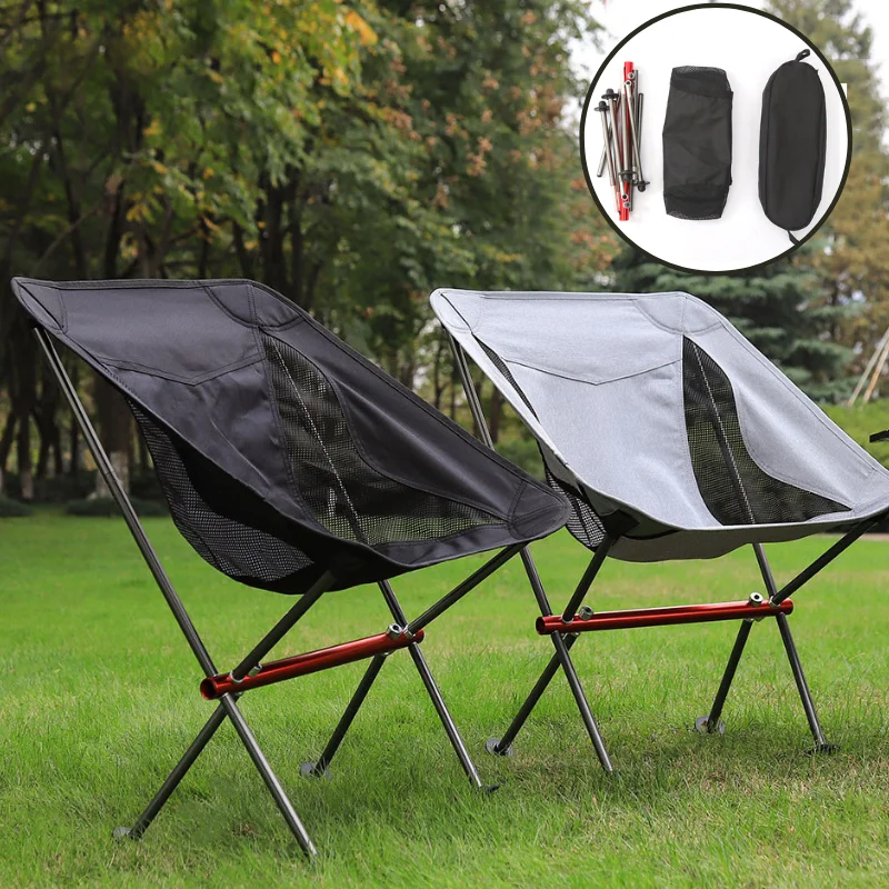 Outdoor Travel Folding Chair Detachable Portable Moon Chair Camping Fishing - £19.16 GBP+