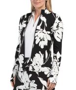 NWT TOMMY BAHAMA BLACK FABULOUS FLORAL Long Sleeve Full Zip Golf Jacket - XL - $91.64 CAD