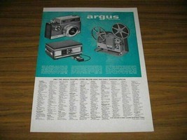 1962 Print Ad Argus Camera, Movie &amp; Slide Projectors Plus List of Dealers - £9.25 GBP