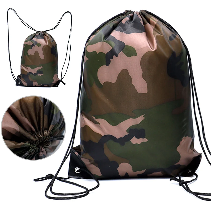 Sporting Hot Camouflage Backpack Drawstring Gym Bag Travel Sporting Outdoor Bag  - £23.90 GBP