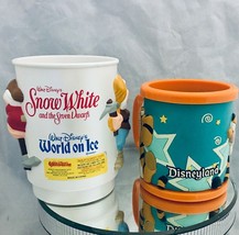 2 Collectible plastic 3D mugs Disneyland Tigger &amp; World on Ice Snow White Dwarfs - £7.72 GBP