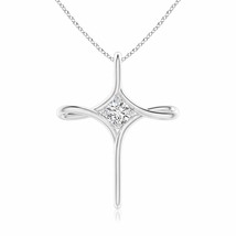 ANGARA Diamond Infinity Cross Pendant Necklace in 14K Gold (HSI2, 0.25 Ctw) - £728.10 GBP