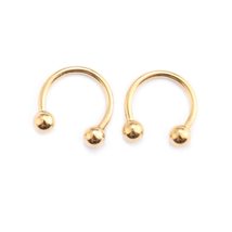 Fashion Gift 16 Gauge Body Jewelry Stainless Steel Horseshoe Ear Piercings Hip H - £7.04 GBP+
