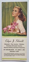 Vintage Advertising Ink Blotter Edgar J Schmidt Jewelry St. Louis Mo S1 - £15.17 GBP