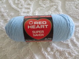 7 oz. Red Heart SUPER SAVER Acrylic #0381 LIGHT BLUE Medium 4 YARN - 364... - £3.55 GBP
