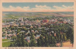Rapid City South Dakota SD Bird&#39;s Eye View 1939 to Burden Kansas Postcard D08 - £2.33 GBP