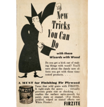 1950 US Plywood Wizards With Wood Advertisement Woodworking Glue Varnish... - $27.40 CAD
