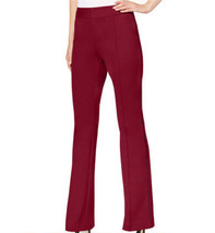 allbrand365 designer Womens Curvy Faux-Leather-Trim Pants,Dark Mahogony ... - $72.57