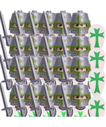 20PCS Military Building Blocks Medieval Solider Figures Gifts Toys B18-31-2 - $1,008.74 MXN