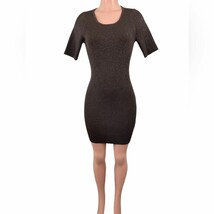 Michael Stars Mae Scoop Neck Dress Size Small Petite Sp Chestnut Shimmer Brown - £59.78 GBP