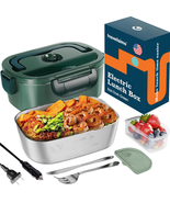 TRAVELISIMO Electric Lunch Box for Adults 80W, Fast Portable Heated Lunc... - $35.83