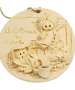 La Berge 1992 CHRISTMAS IS LOVE Christmas Tree Ornament Vintage 2.25&quot; Diam - $146.62 MXN