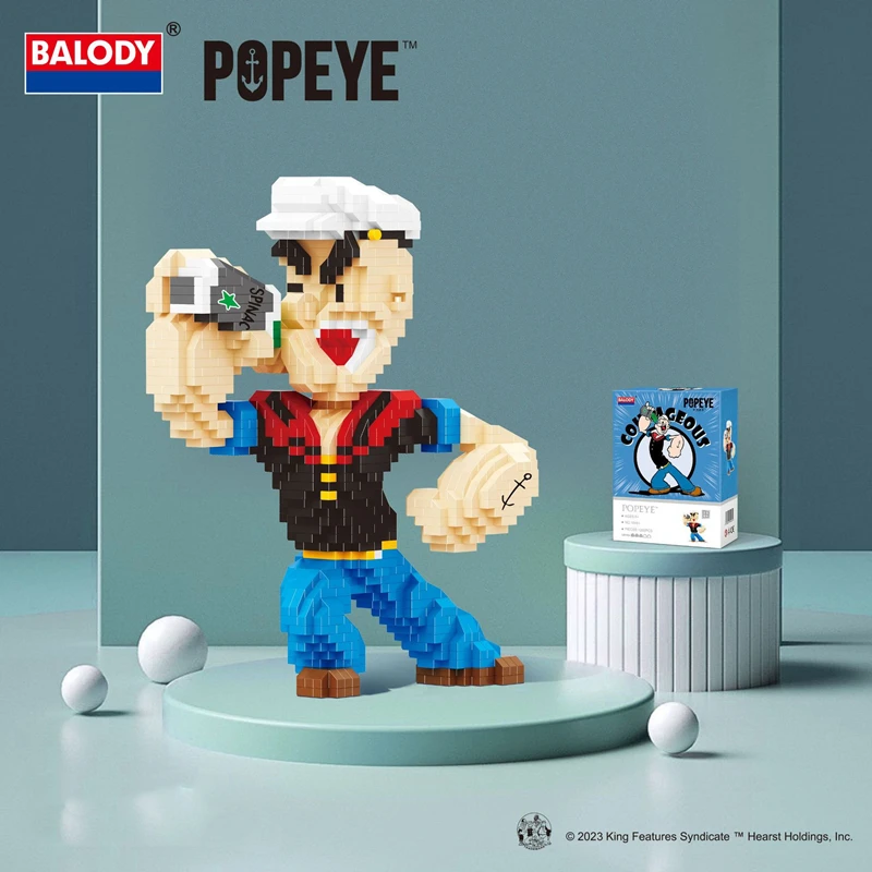 BALODY Popeye the Sailor building blocks classic anime peripheral model Kawaii - £21.34 GBP+