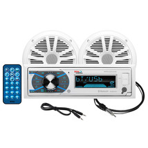 Boss Audio MCK632WB.6 Marine Stereo &amp; 6.5&quot; Speaker Kit - White - £80.31 GBP