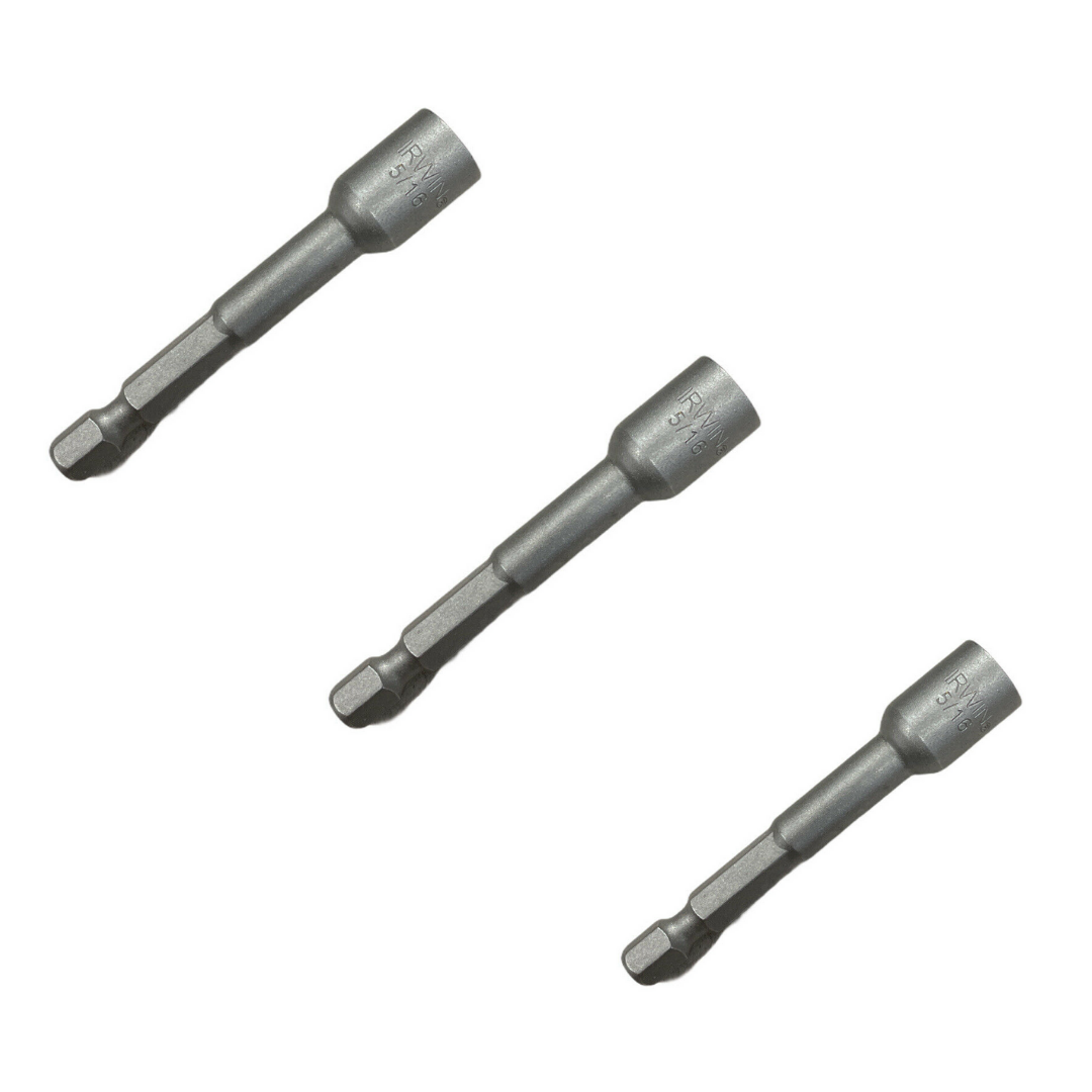 Irwin Industrial 5/16 Mag. Nutsetter 2-9/16 Magnetic Hex Shank Pack of 3 - £17.89 GBP