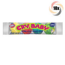 18x Packs Dubble Bubble Cry Baby Sour Flavor Gum Balls | 4 Gumballs Each | .64oz - £10.13 GBP