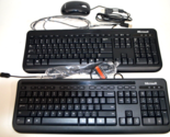 Genuine Microsoft Wired Keyboard 400 1366 1113 5MH-00001 Lot of 2 -one w... - £19.35 GBP