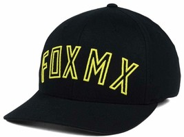 Fox Racing Sports Neon Yellow FOX MX Logo Flex Fit Black Cap - £18.97 GBP
