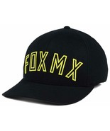 Fox Racing Sports Neon Yellow FOX MX Logo Flex Fit Black Cap - £18.83 GBP