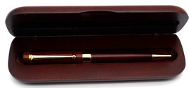 Wooden Ballpoint Pen &amp; Wood Case © 1994 The Bombay Co. Inc. - £10.34 GBP
