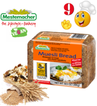 MESTEMACHER Lifestyle Rye Bread MUESLI 9 UNITS 300gr Vegan All Natural N... - £62.27 GBP