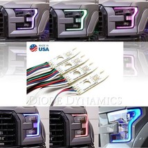 2015-2017 Ford F-150 RGBW LED Multi-Color Changing Headlight Accent Boards Set - £78.63 GBP