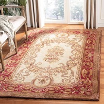 SAFAVIEH Empire Collection 6' x 9' Light Gold / Red EM415A Handmade Traditional  - £436.20 GBP