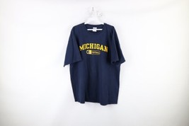 Vtg Mens XL Faded University of Michigan Football Spell Out Short Sleeve T-Shirt - £27.06 GBP