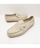 Florsheim Men's White Leather Slip On Shoes Size 9.5 M - $18.00