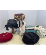 5pc Hat collects with Hatbox and Stand Gertrude Menczer, L.Bamberger - $73.32 CAD