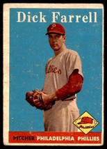 1958 Topps #76a Dick Farrell Team name in white letters pr - £7.82 GBP