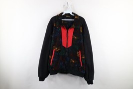Vintage 90s Streetwear Mens Size XL Distressed Rainbow Fleece Full Zip J... - $64.30