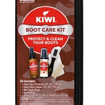 Kiwi Boot Care Kit Desert Suede Protector Cleaner Brush Eraser Block Cloth - $17.49