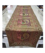 Silk Table Runner peacock tapestry Table Topper Wedding Party Décor Broc... - $27.71