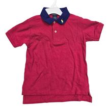 Polo Ralph Lauren Toddler Boys Red Navy Blue Collar Pique Polo Pony Shir... - $14.85