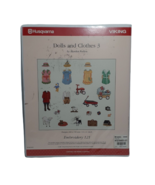 Husqvarna Viking Embroidery Design 121 DOLLS &amp; CLOTHES 3, D-Card Designe... - £69.18 GBP