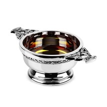 Chrome Plated Quaich Bowl   Scottish Quaich Cup, Gaelic Quaich, Highland... - $52.00