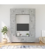 8 Piece TV Cabinet Set Concrete Grey Engineered Wood - £236.21 GBP