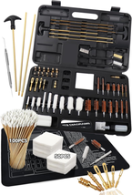 Universal Rifle Cleaning Kit with Solid Brass Accessories,Black Case,Gun... - $96.42