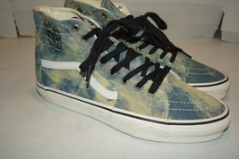 VANS W12 M10.5 SK8-Hi Tapered Denim Embroidery Skull Sneakers Punk Rock ... - $39.59