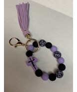 wristlet keychains for women With Tassel - Pretty Purple - £11.89 GBP