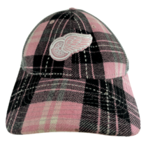 Detroit Red Wings Hat Cap Pink Check Plaid Strap Back New Era - $14.26