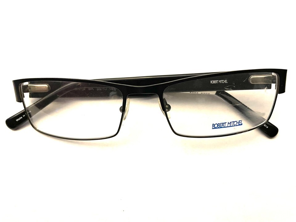 Robert Mitchel Eyeglasses Frames RM 2016 BK Black Rectangular Full Rim 5... - $53.46