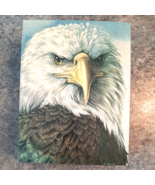 Eagle Print Holographic Style on Wooden Box 8x6x3 Vintage As IS READ - £17.00 GBP