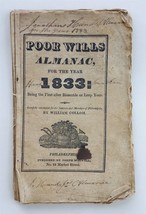 1833 antique POOR WILLS ALMANAC philadelphia pa moveable feasts anatomy marriage - £51.95 GBP